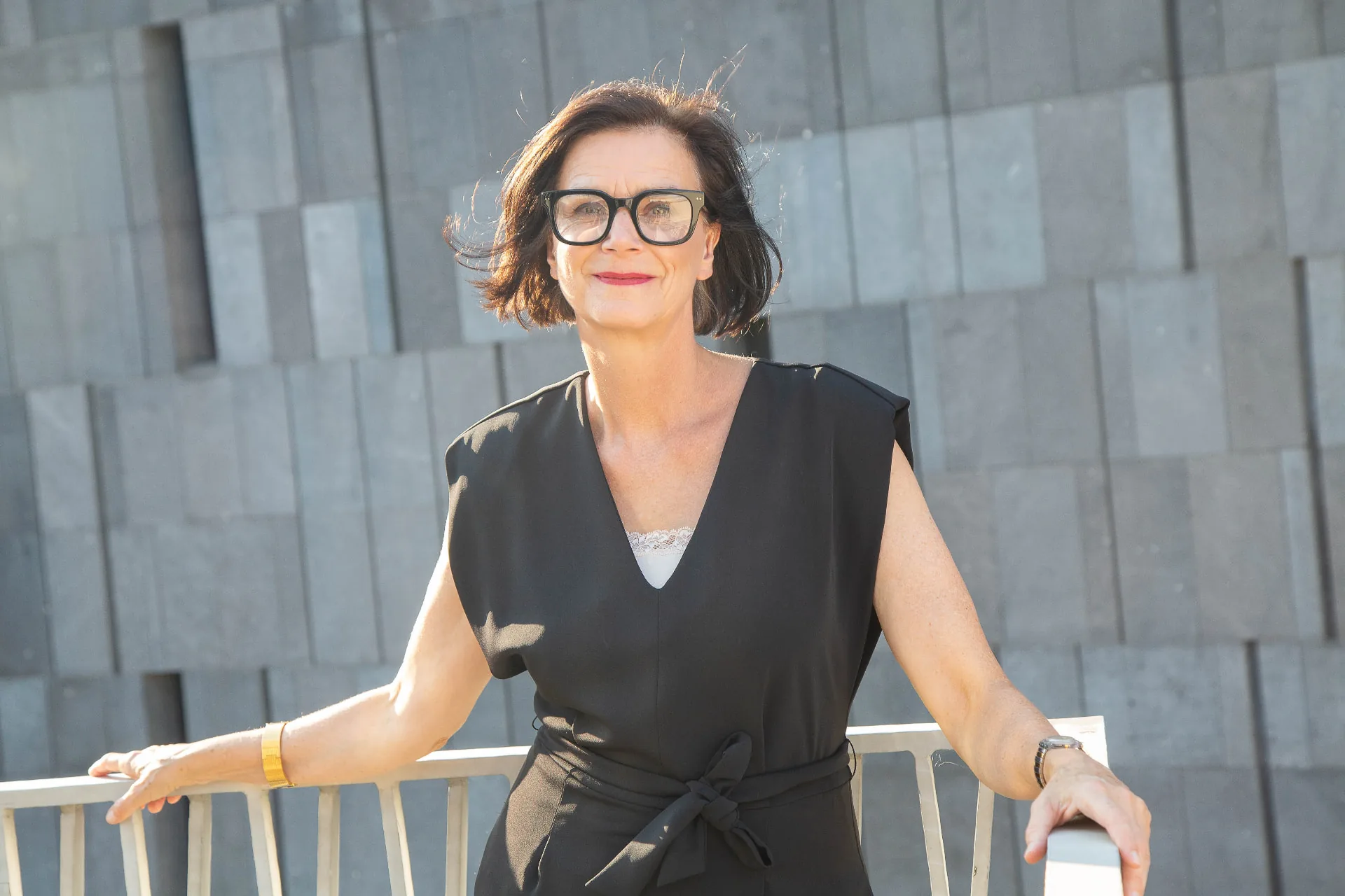 Sabine Bertassi im Freien